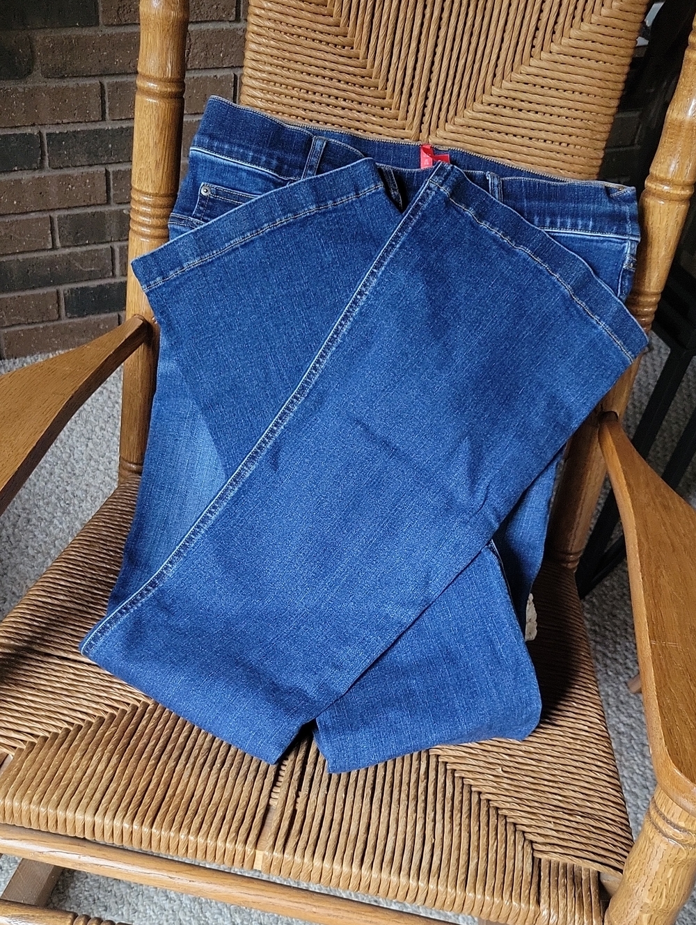 Spanx bootcut jeans/jeggings, blue, size L - Picture 4 of 10